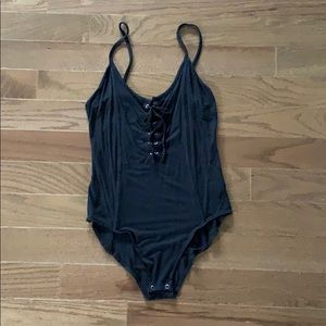 Black American eagle bodysuit